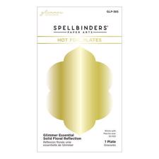 Spellbinders Hot Foil Plate - Essential Glimmer Solid Floral Reflection